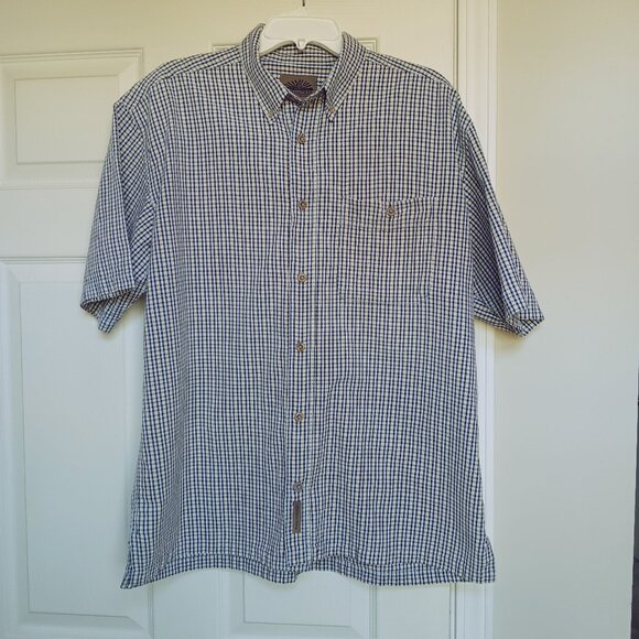 Men's Flyshacker Short-Sleeved Checked Shirt, Size L - Picture 1 of 6